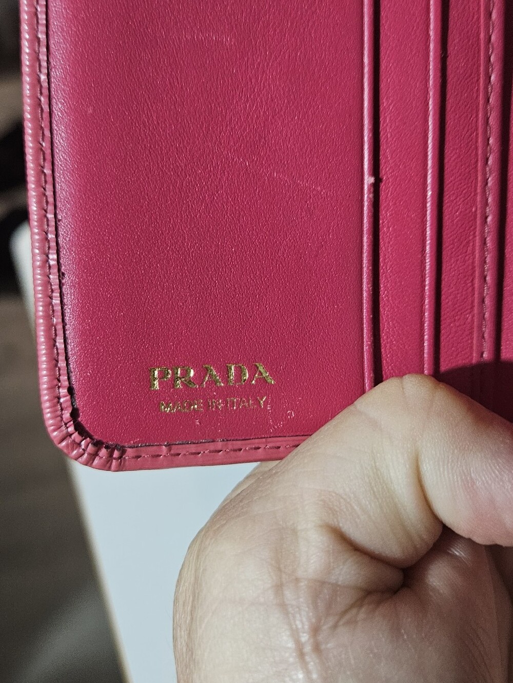 Prada Pink Vitello Move Compact Wallet - Picture 8 of 10